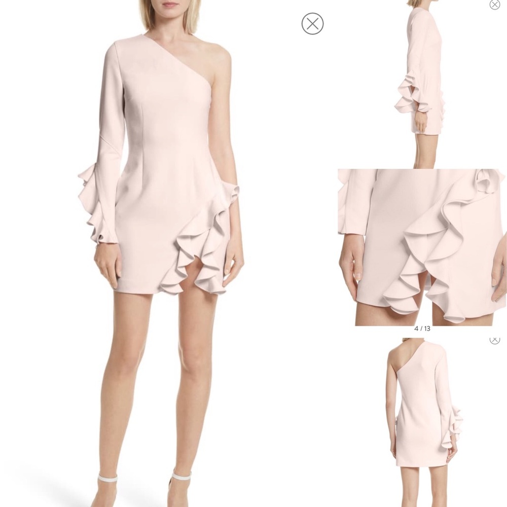 Cinq à Sept Pia Pink One-Shoulder Mini Dress